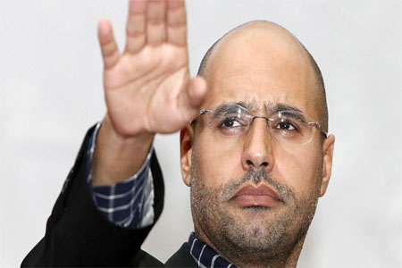 Libyan leader Muammar Gaddafi's son Saif al-Islam