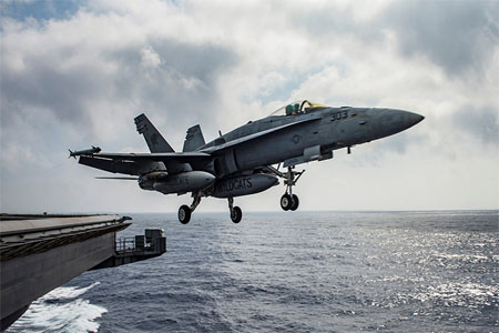 A US Navy F/A-18E Super Hornet
