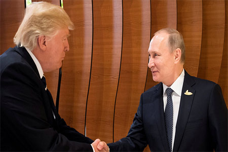 President Donald Trump and Russia's President Vladimir Putin