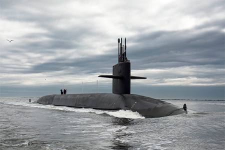 The Ohio-class ballistic missile submarine USS Tennessee