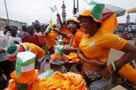 فرحة جماهير ساحل العاج بالفوز بكأس إفريقيا 20015