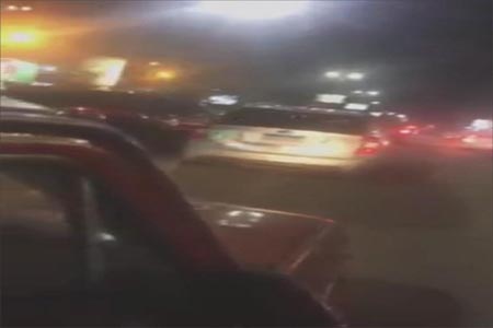 صورة من المقطع المصور في هاتف نقال