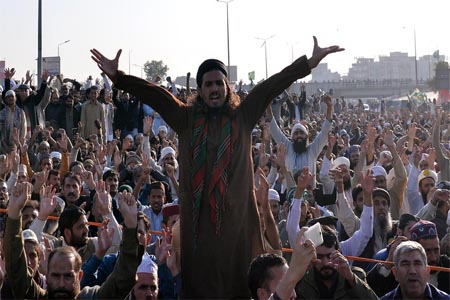 Seven people were killed and 200 wounded in the clashes after a police bid to disperse the protesters failed on Saturday