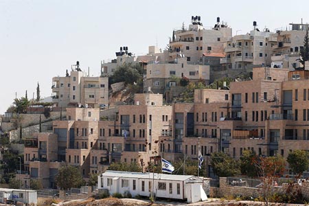 Buildings forming part of Nof Zion, a Jewish settler enclave in East Jerusalem