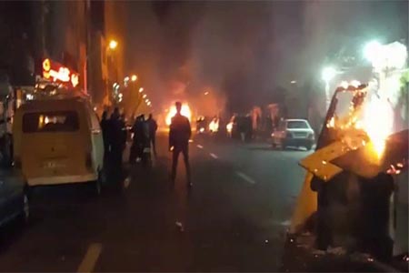 People protest in Tehran, Iran December 30, 2017