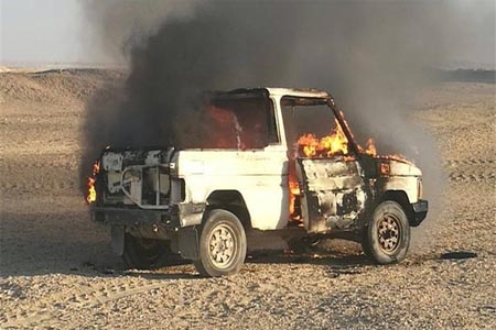 سيارة للإرهابيين في سيناء