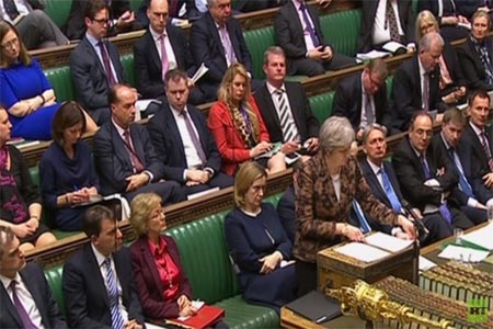Theresa May address the House of Commons