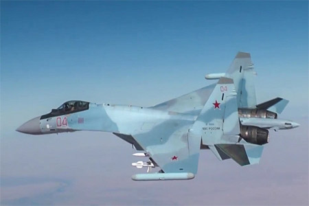 A Russian Sukhoi Su-30 aircraft.