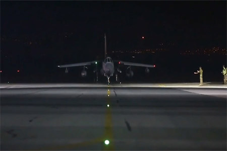 British Tornado fighter jets prepare to bomb Syria