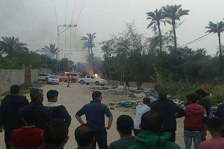 من موقع الانفجار