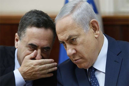 وزير الاستخبارات الإسرائيلي يسرائيل كاتس مع رئيس الوزراء بنيامين نتنياهو