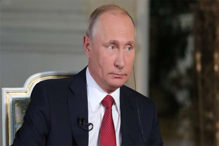 الرئيس الروسي، فلاديمير بوتين، خلال مقابلة مع قناة ORF النمساوية