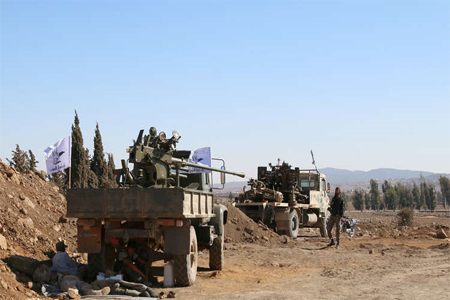 عناصر من المعارضة المسلحة في جنوب سوريا