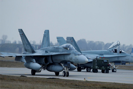 Two Canadian F-18 fighters targeted former Syrian military buildings that had been taken over by ISIS near the northern city of Raqa. (File photo: AP)