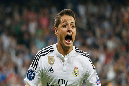 تشيتشاريتو مهاجم ريال مدريد بعد تسجيله في شباك أتلتيكو