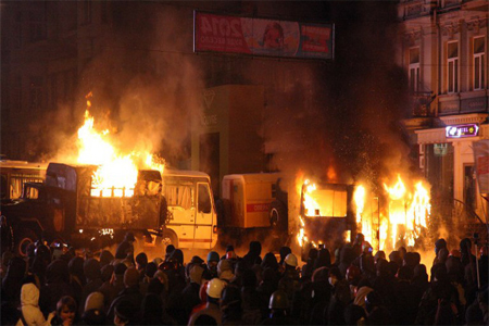 اشتباكات في كييف في يناير/كانون الثاني