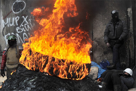 مواجهات في كييف في أواخر يناير