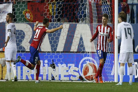 أتليتكو مدريد خطف التعادل في الدقائق الأخيرة من المباراة