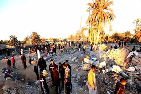 الموقع المستهدف من قبل الغارة الأمريكية في صبراطة