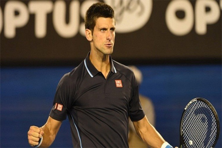 الصربي نوفاك ديوكوفيتش بعد فوزه على الإسباني فرناندو فرداسكو في بطولة أستراليا المفتوحة للتنس