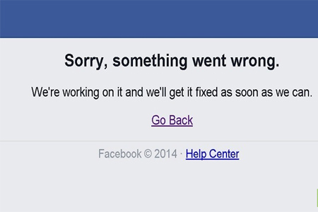 فيس بوك يتوقف عن العمل