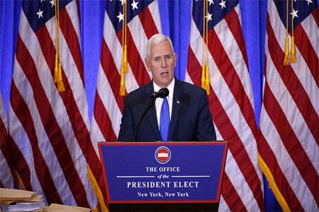 Vice President-elect Mike Pence © Lucas Jackson / Reuters