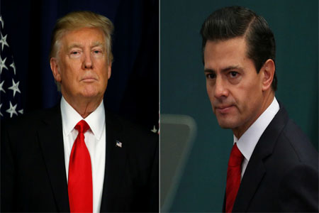 U.S. President Donald Trump and Mexico's President Enrique Pena Nieto © Reuters