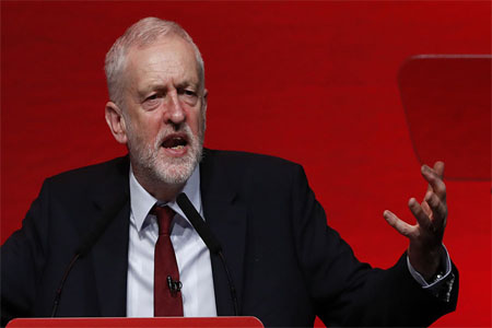 The leader of Britain's opposition Labour Party, Jeremy Corbyn.