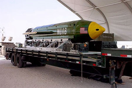 The GBU-43/B Massive Ordnance Air Blast (MOAB) bomb