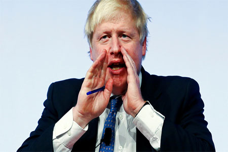 Britain's Foreign Secretary Boris Johnson