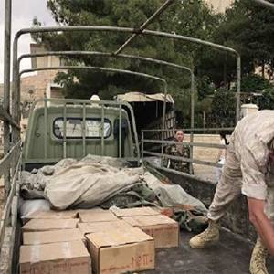 الجيش الروسي ينقل مساعدات إنسانية إلى دير سيدة صيدنايا بريف دمشق