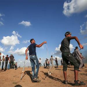 شهيد و395 اصابة خلال مواجهات مع الاحتلال شرق غزة